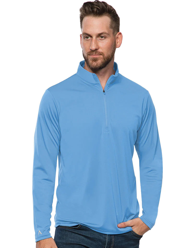 Antigua: Men’s Essentials 1/4 Zip Pullover – Tribute Columbia Blue 104644