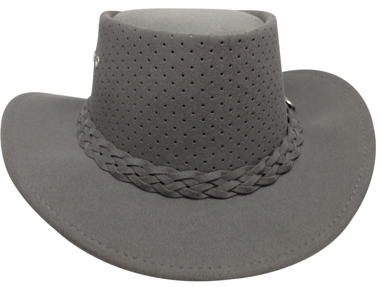 Aussie Chiller Outback Bushie Perforated Hat – Grey