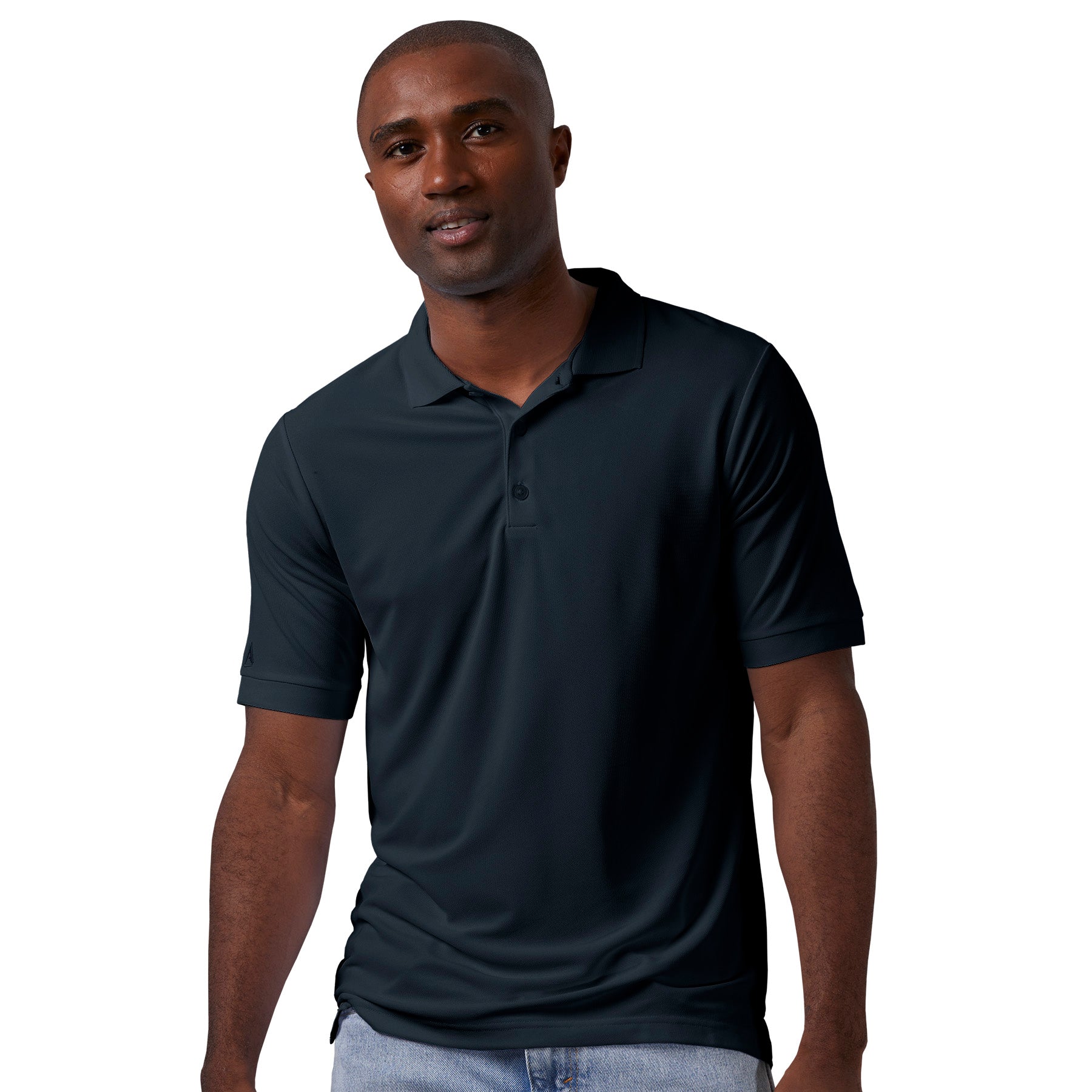 Antigua: Men’s Essentials Short Sleeve Polo – Black Legacy Pique 104271