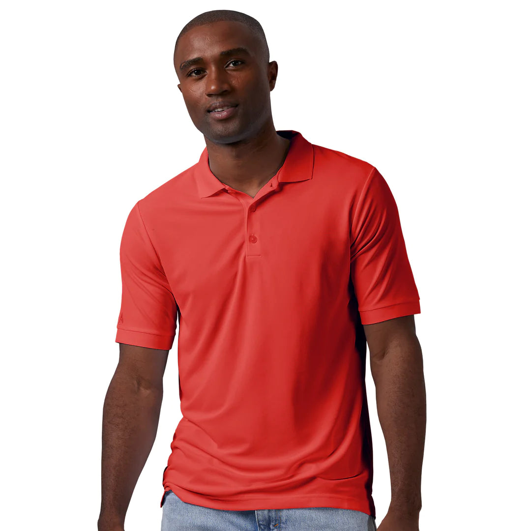 Antigua: Men’s Essentials Short Sleeve Polo – Sunset Orange Legacy Pique 104271