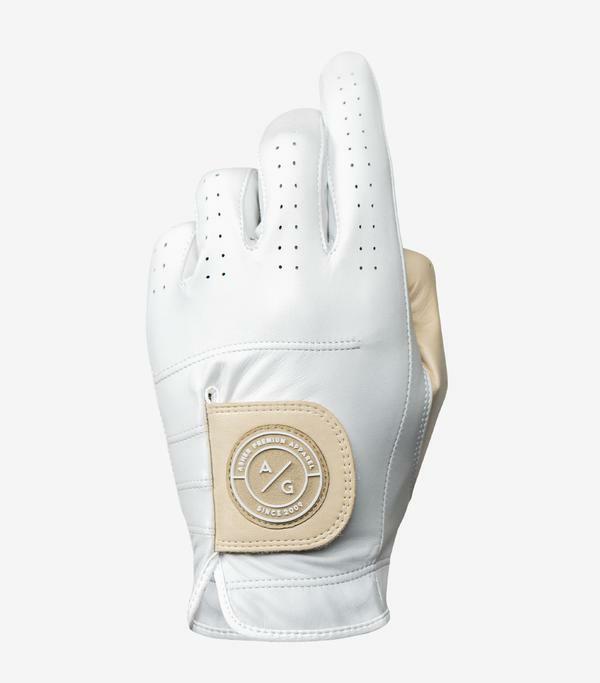 Asher Golf: Mens Premium Golf Glove – Bone